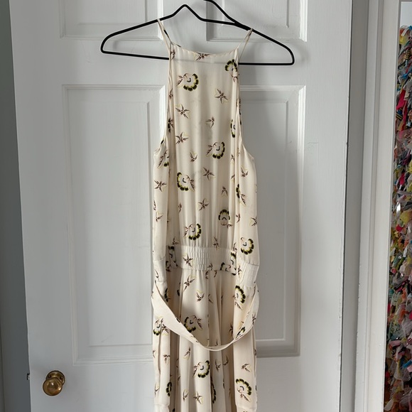 A.L.C. Cream Floral Maxi Dress 100% silk - Picture 5 of 9